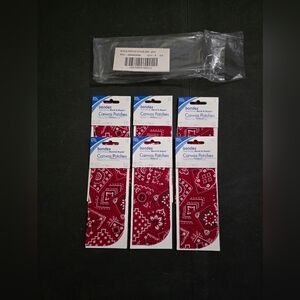 Bondex Red Bandana Iron On Canvas Patch Cotton 6 Packs Of 2 Mend Clothing Crafts